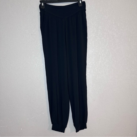 Aerie Women’s XS Elastic Waist Front Pleated Jogger Pants Black Athleisure - Picture 10 of 13